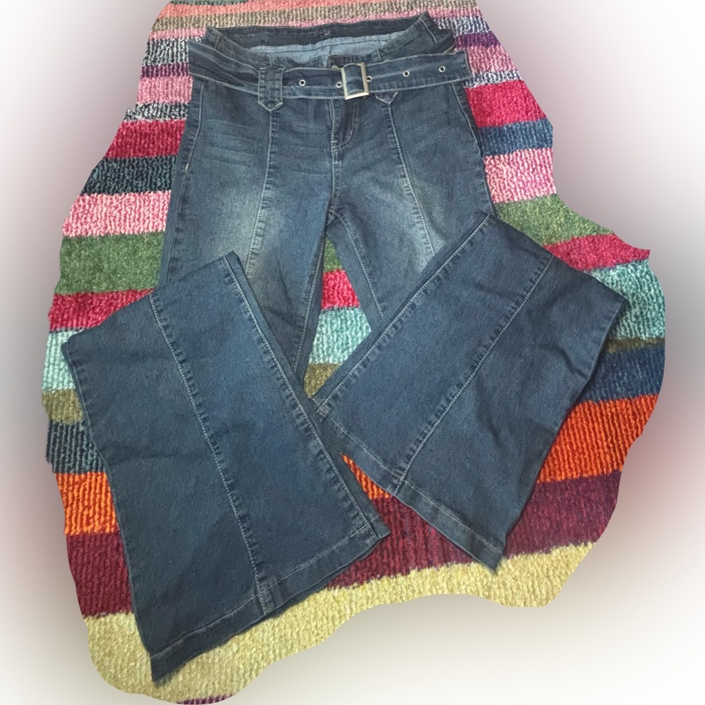 SHEIN Blue Flare & Wide Leg Jeans